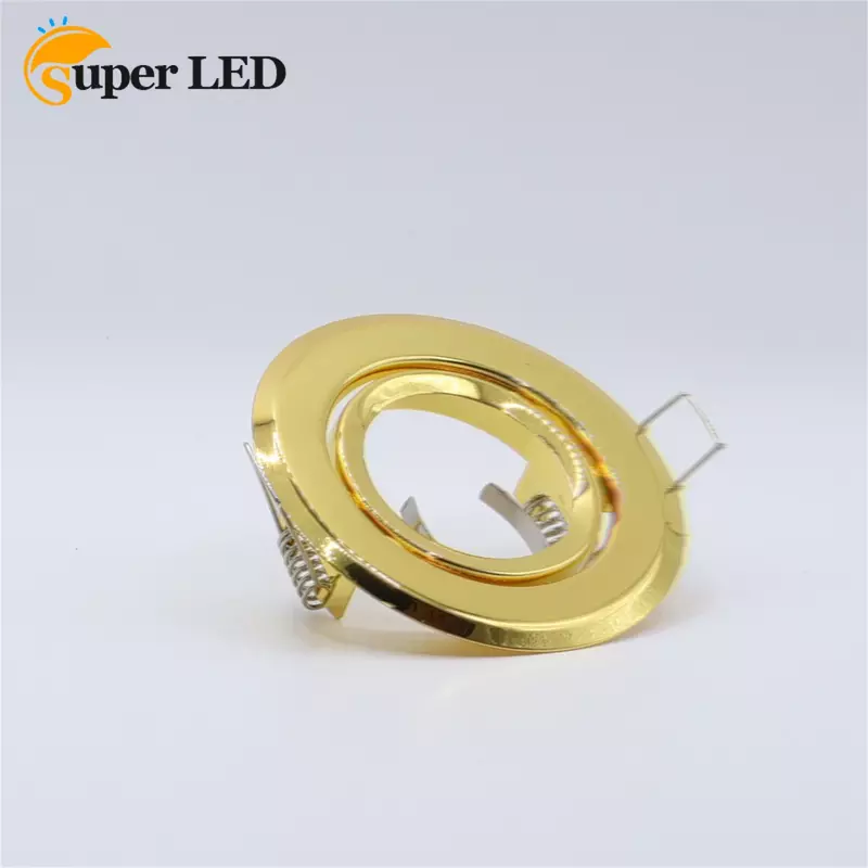 Gold Recessed Ceiling White LED Spot Halogen Bulb Replacement LED Spotlight Frame Light Fixture for Hotel Home