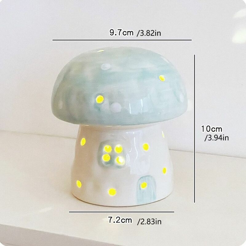 Protezione degli occhi lampada da tavolo con luce notturna a fungo lampada da comodino nordica luce notturna a LED luce notturna in ceramica per dormire regalo di compleanno