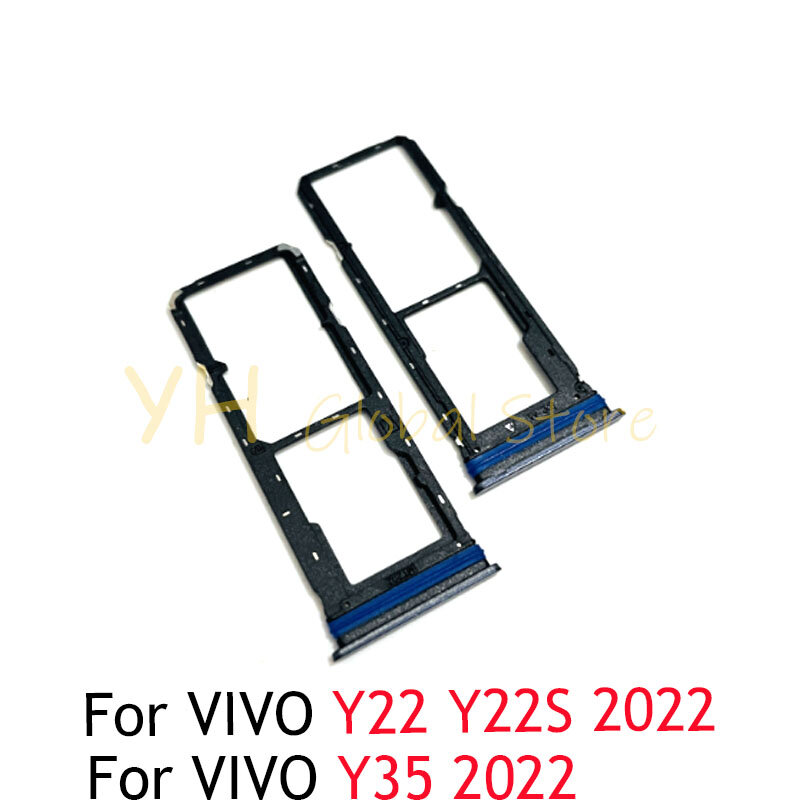 Voor Vivo Y22 Y 22 S Y35 5G 2022 Sim Kaart Sleuf Lade Houder Sim Kaart Reparatie Onderdelen