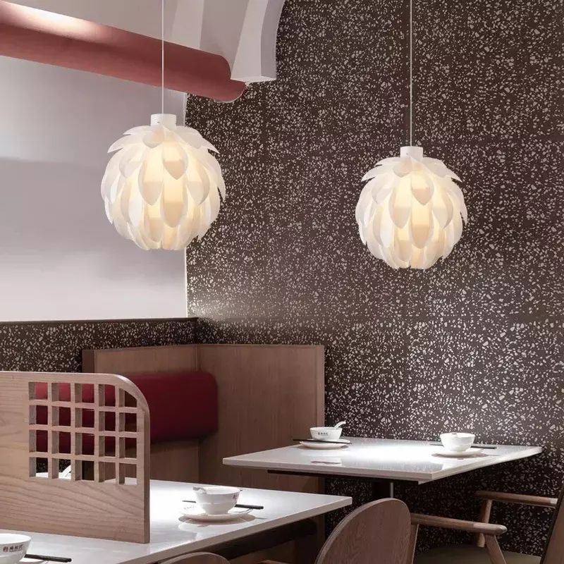 Moderne Pendel leuchte weiß Kinderzimmer leben romantische nordische Mädchen Beleuchtung Restaurant Blütenblatt Tannenzapfen hängen Dekor Lampe