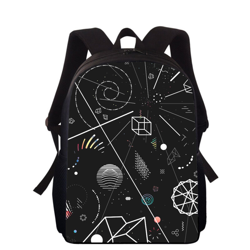 Ransel anak laki-laki dan perempuan, tas punggung buku sekolah pelajar motif 3D 15"