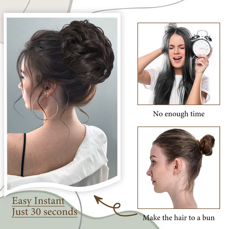 クロークリップイン-女性と女の子のためのヘアピース,波状の巻き毛のエクステンション,柔らかい合成皮革,フリル付き