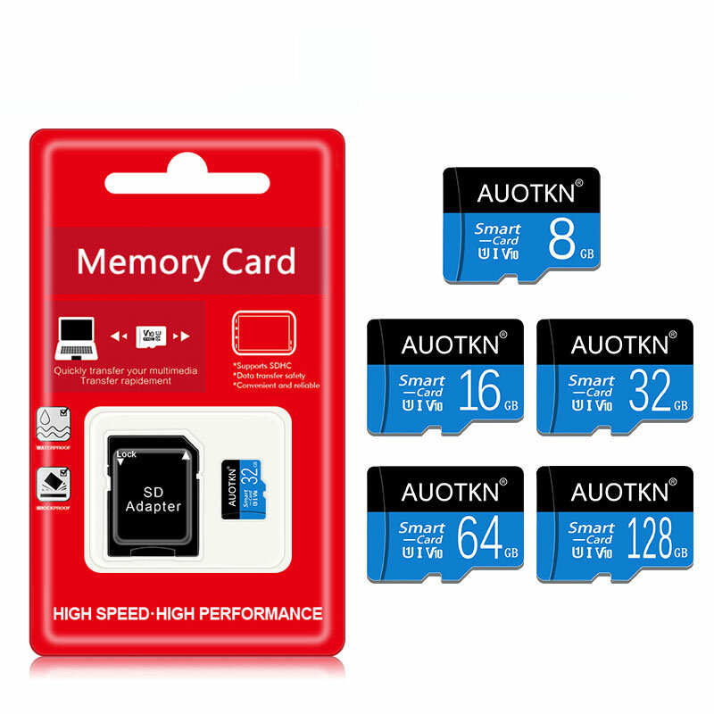 بطاقة مايكرو SD للهواتف النقالة ، بطاقة الذاكرة ، فلاش الفئة 10 ، دعم الطائرات بدون طيار ، قارئ بطاقة ، 100% حقيقية ، 256G ، U1 ، 128GB ، 64GB ، 32GB ، جديد