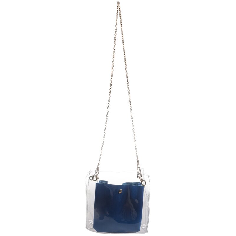 Ms.Jelly Bag con cinta, elegante bolso transparente para mujer, Color caramelo para niña, bolso transparente de verano para teléfono móvil y billetera