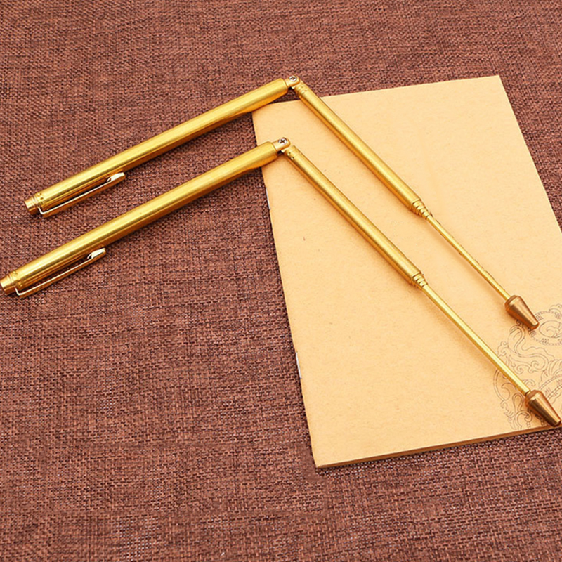Righello retrattile divinazione aste rame penna forma strumenti di misurazione Divining flessibili