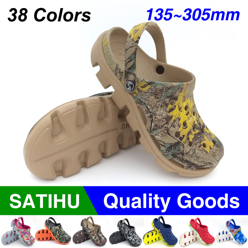 SATIHU Clogs Shoes For Men's And Women Lovers Parent Child Summer Wear-resistant Multicolor Slippers Sandals Camouflage Beach