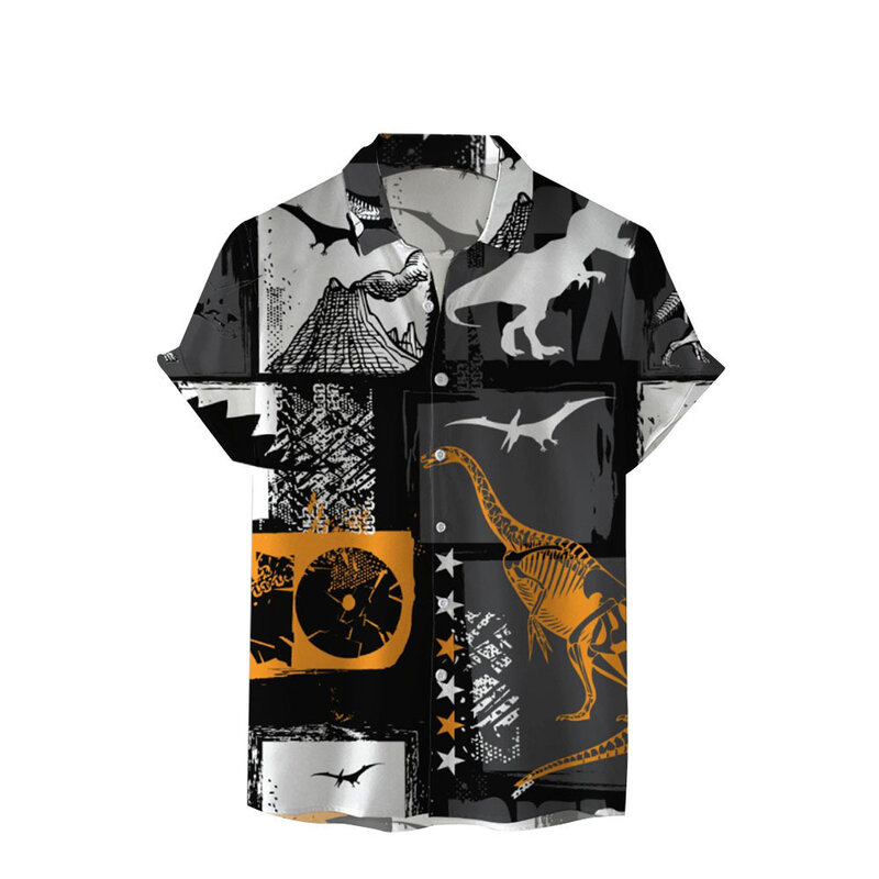 Sommer Neue Größe männer Casual Mode 3D Digital Printing kurzarm Shirt