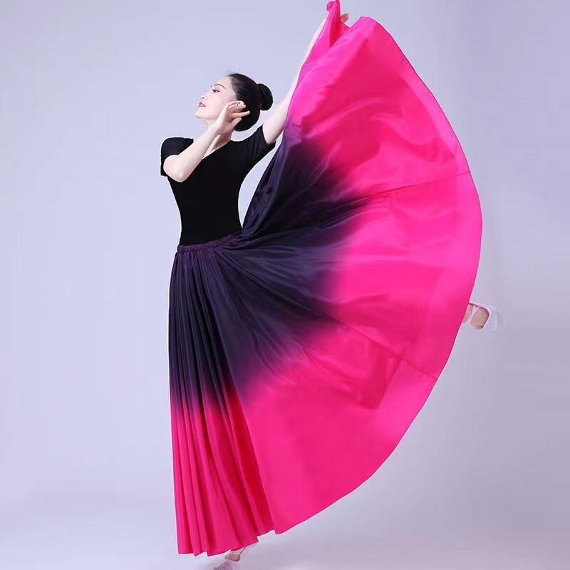 Vestidos de Performer Spanish Flamenco Dance para Mulher, Performance de Palco, Saias Dançando, 360 °, 512 °, 720 °