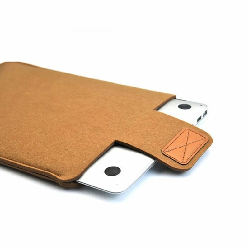 Vilt Mouw Slanke Tablet Case Cover Tas Voor Macbooks Air Pro 11 13 15 Inch Effen Kleur Tablet Opbergtas