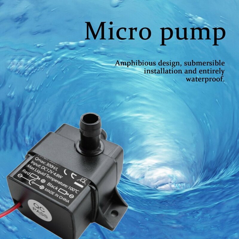 Pompe de fontaine étanche sans balais, Mini filtre à eau Submersible, 5V 12V, 4.2W, 240L/H, débit Ultra silencieux