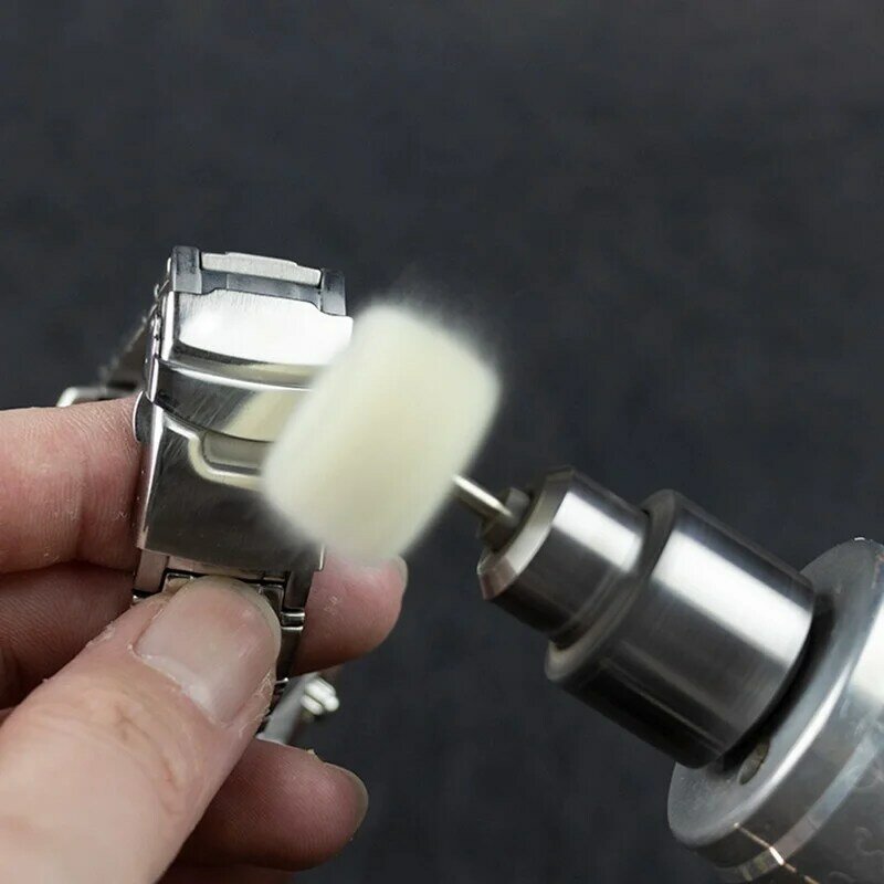 Testa di lucidatura in lana con gambo Fine rettifica di gioielli ruote in metallo feltro per lucidatura accessori per utensili rotanti QSTEXPRESS