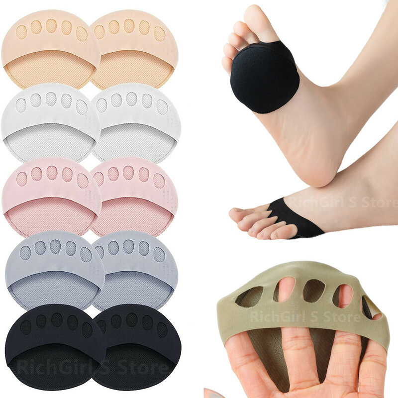 2pieces=1pair Pedicure Socks Calluses Corns Forefoot Pads For Women Five Toes High Heels Half Insoles Foot Pain Toe Pad Inserts
