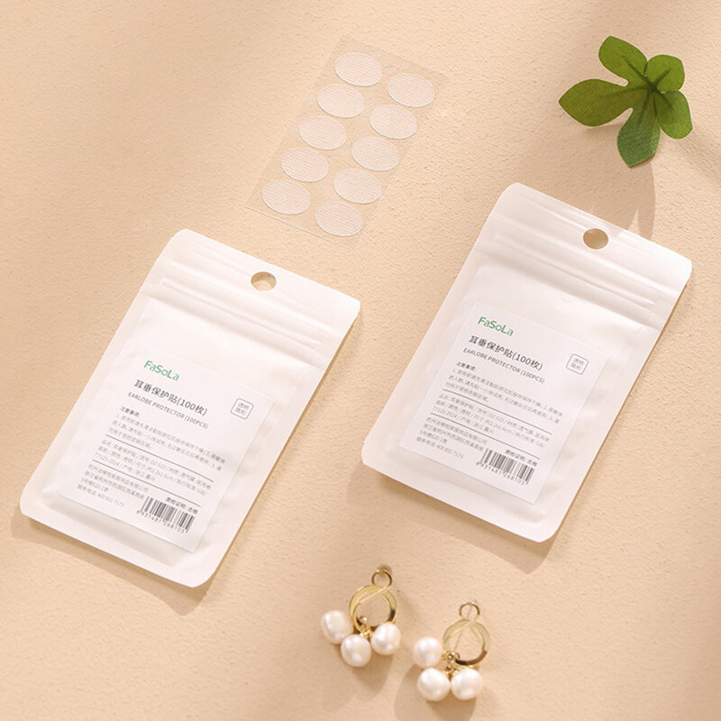 100Pcs Ear Lobe Support Patches Invisible Heavy Earrings Stabilizers Lift Patch Stretched Ear Lobe Support Tape