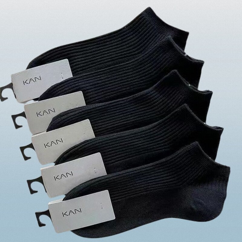 5/10 Pairs/Pack New Cotton Socks Ankle Men Women 100% Cotton White Black Invisible Sweat-absorbing Girls Low Tube Boat Socks