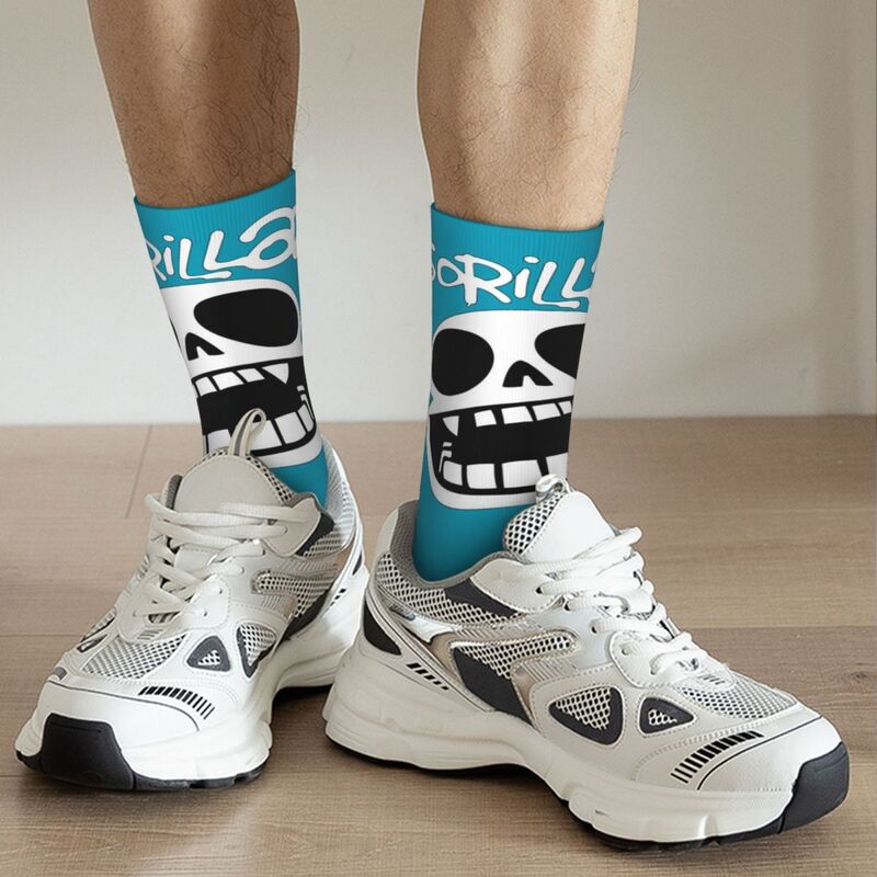 Уютные носки унисекс с 3D принтом, классные уличные носки с музыкальной группой Gorillaz для скейтборда, интересные всесезонные носки