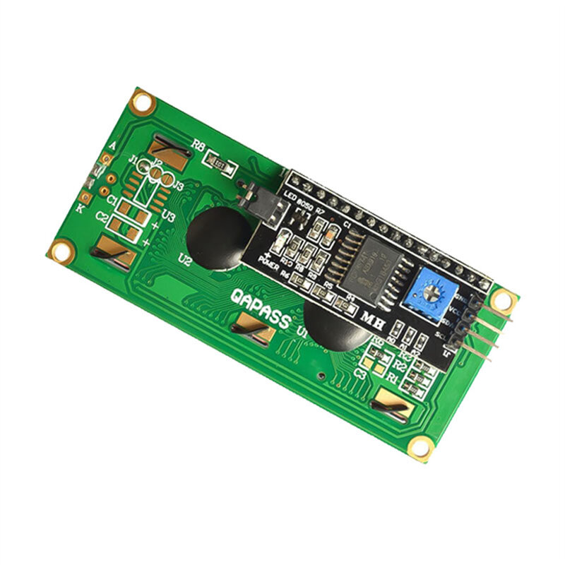 Lcd1602 dc 5v液晶ディスプレイモジュール,青/黄緑色の画面モジュール,iic/i2c/インターフェイスボード付き