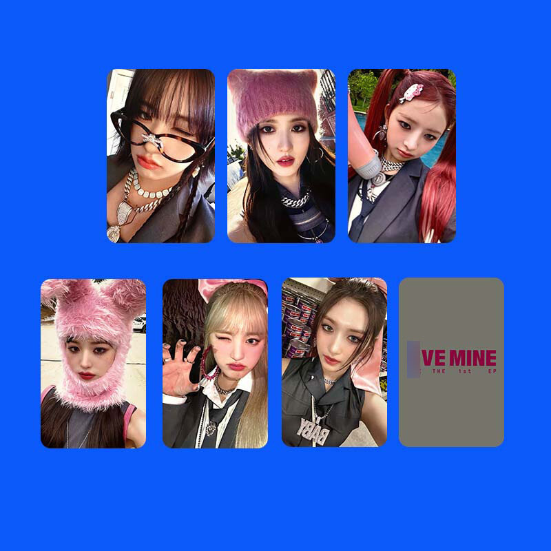 6pc KPOP IVE Album i MINE SW BEATROAD LOMOcard Eleven Girl Group Rei auricolari Yujin WonYoung GAEUL Gift cartolina Photo Card