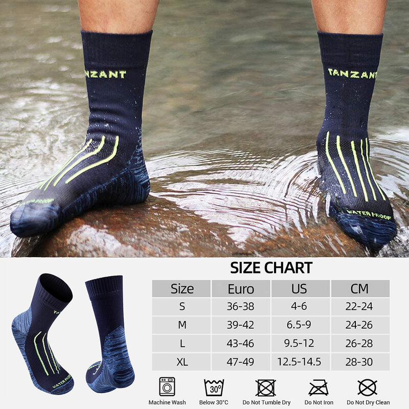 Водонепроницаемые носки, дышащие, для улицы, водонепроницаемые, для походов, для кемпинга, зимние, для верховой езды, теплые водонепроницаемые носки
