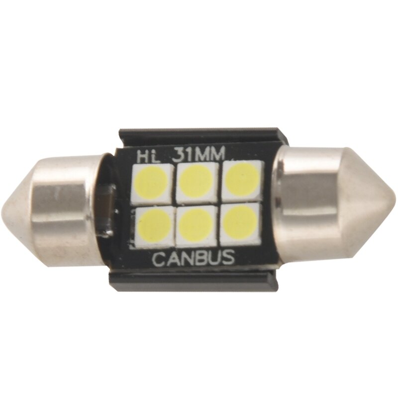Набор микросхем Canbus De3175, 20 шт., Сверхъяркие светодиодные лампы 400 люмен 3020 без ошибок для внутреннего освещения автомобиля, 31 мм гирлянда