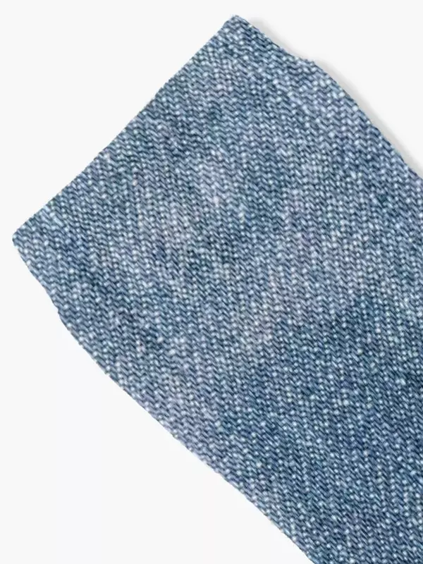 Calcetines de mezclilla de doble textura textil para hombre y mujer, medias de hiphop con estampado de I love bluejeans, regalos de dibujos animados