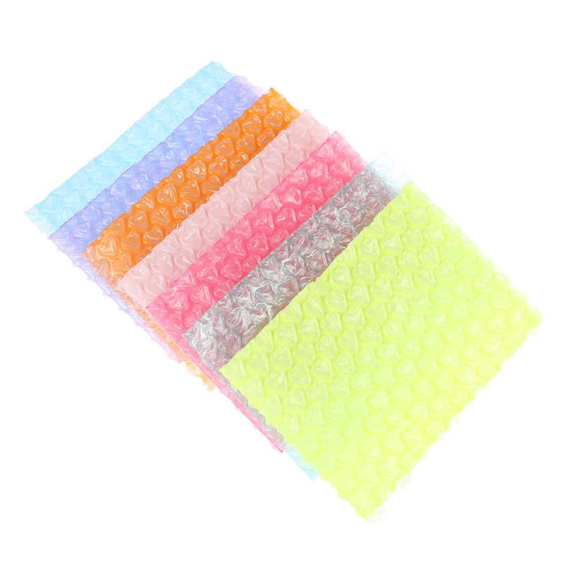 10Pcs 15*10cm Colorful Heart-Shaped Bubble Bags Foam Wrap For Express Packing Mailers Padded Bags Shockproof Wholesale