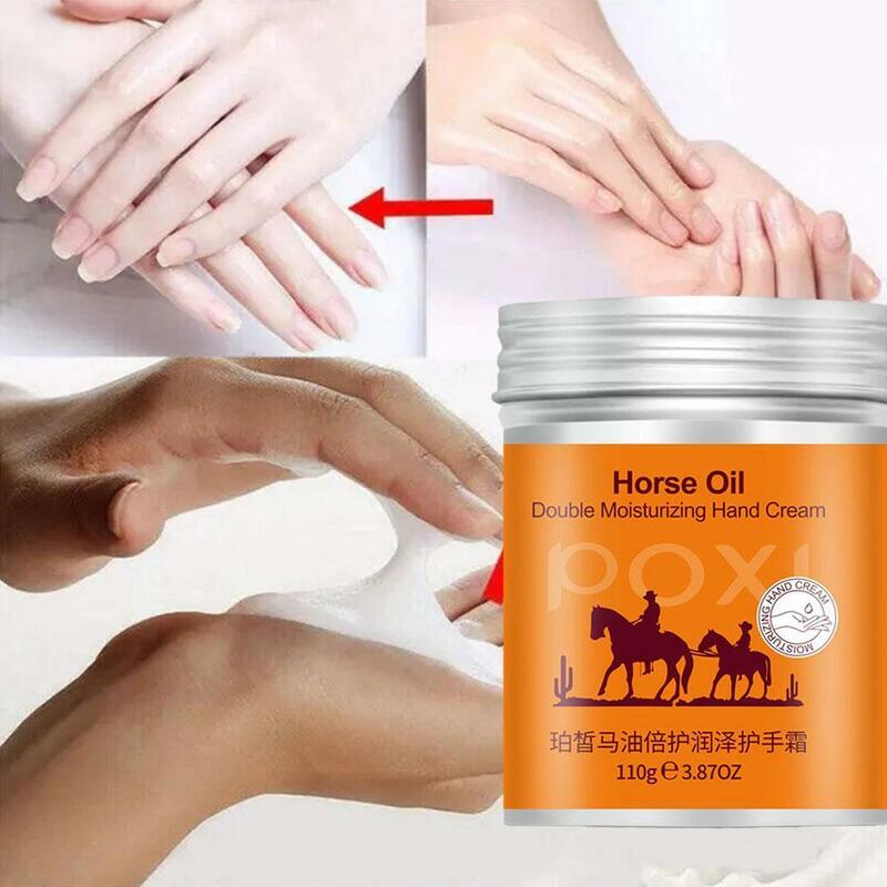 Krem do rąk z olejem końskim przeciw starzeniu się zimowy balsam do pielęgnacji skóry 110g krem wybielający do pielęgnacji dłoni Nourishi R7A7