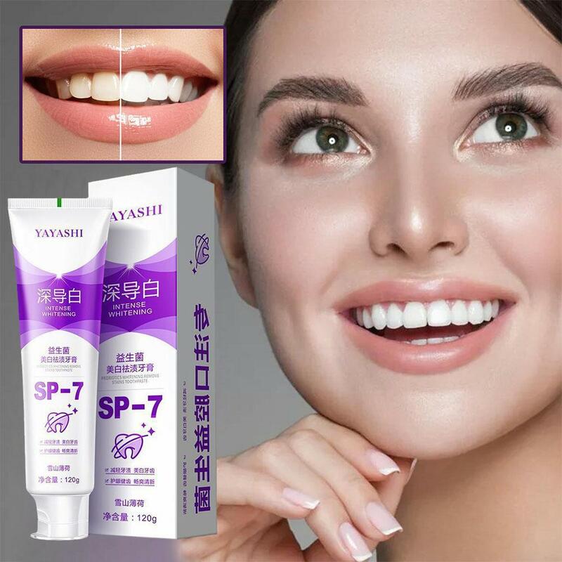 Probiotics SP-7 Corrector Toothpaste Teeth Whitening Toothpaste Enamel Care Yellow Intensive Reduce Removal Stain Toothpast J5F6
