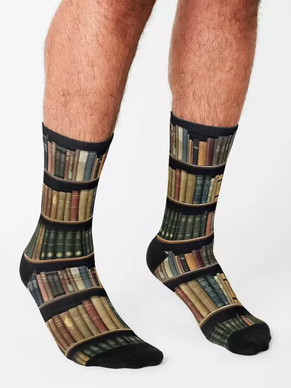 Endlose Bibliothek (Muster) Socken Neujahr kawaii beheizte Weihnachts geschenk Socken Mann Frauen