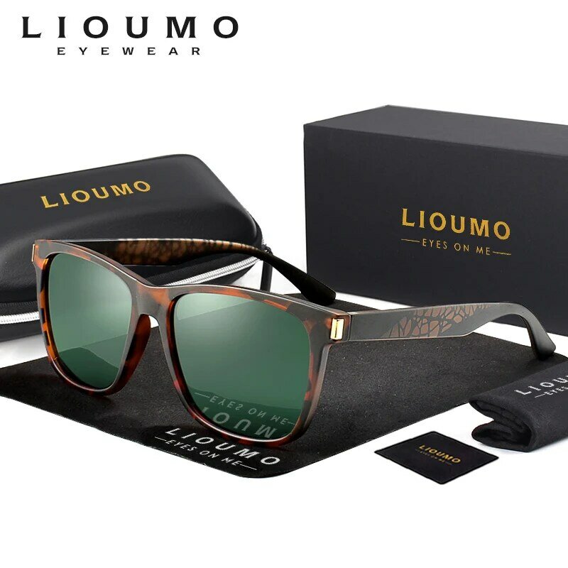 Top Luxury męskie spolaryzowane okulary przeciwsłoneczne okulary przeciwsłoneczne do jazdy damskie okulary przeciwsłoneczne Vintage Travel Outdoor okulary przeciwsłoneczne Square Leopard Eyewear