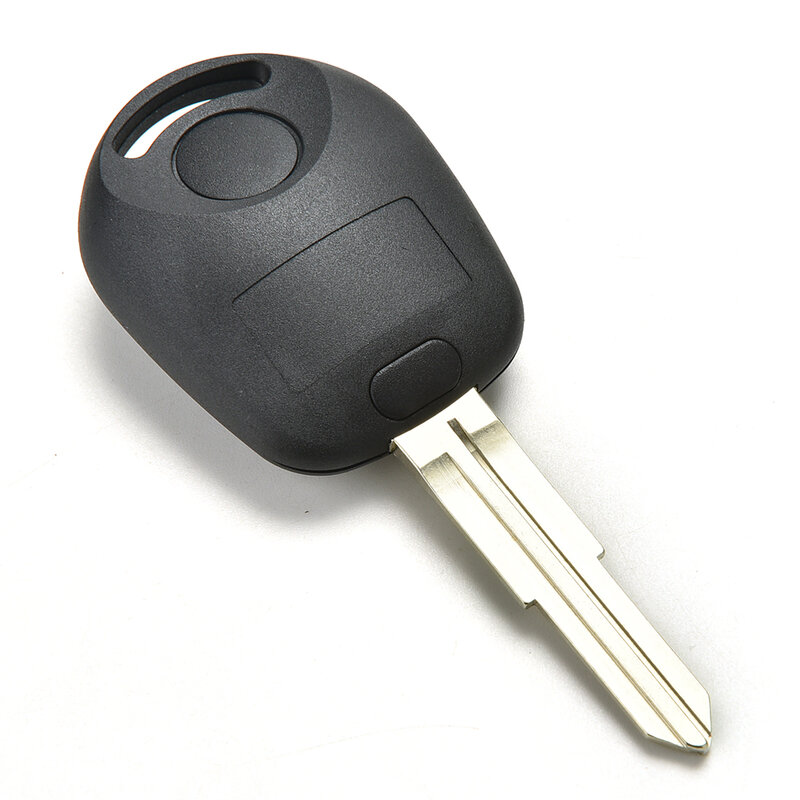 REMOTE KEY SHELL WITH LOGO FOR SSANGYONG ACTYON KYRON REXTON UNCUT BLADE KEY FOB COVER CASE REPLACEMENT 2 BUTTONS