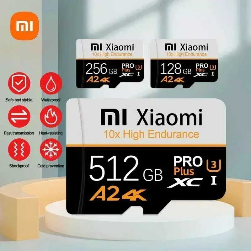 Xiaomi การ์ด Micro SD ของแท้2TB ความเร็วสูงไมโคร SD 1TB การ์ดหน่วยความจำ SD TF โทรศัพท์มือถือคอมพิวเตอร์กล้องแฟลชการ์ดหน่วยความจำ