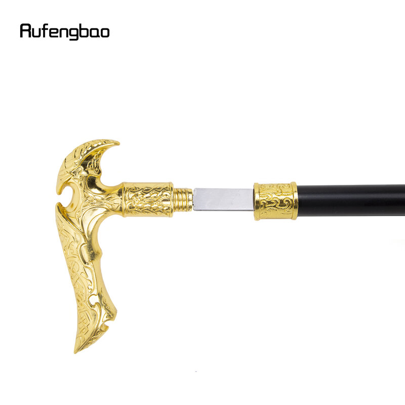 Ouro tipo de luxo vara com placa escondida auto-defesa moda bengala placa cosplay crosier vara 93cm