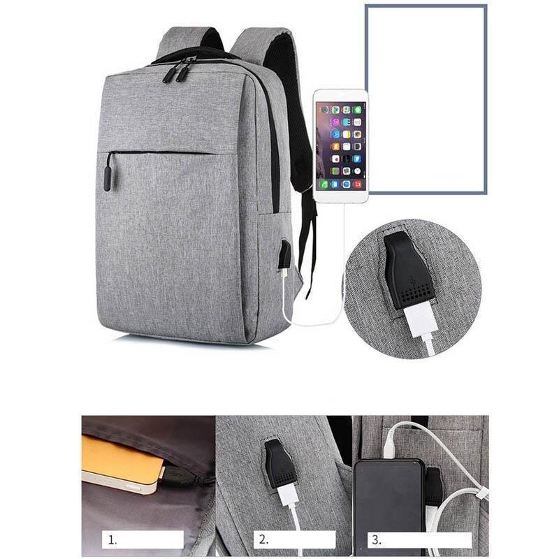 Tas punggung Laptop Pria Wanita, ransel Laptop Usb 20L, tas punggung Anti Maling, tas punggung bepergian santai