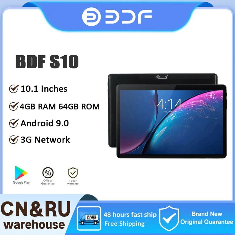 10.1 Inch Android 9.0 Tablet Pad 5 Octa Core 4Gb Ram 64Gb Rom Tablet Dual Sim Kaarten 3G Telefoongesprek Gps Wifi Bluetooth Tabletten Pc