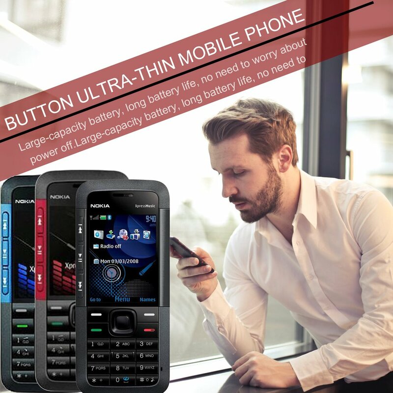 Ponsel Laris untuk Nokia 5310Xm C2 Gsm/Wcdma Kamera 3,15 MP Ponsel 3G untuk Ponsel Keyboard Anak Senior Ponsel Ultra-tipis