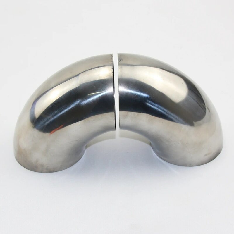 1pcs304 Stainless steel elbow 90 degree Angle elbow 1.5mm thick 51mm 54mm 57mm 63mm 76mm Welded exhaust pipe connection pipe