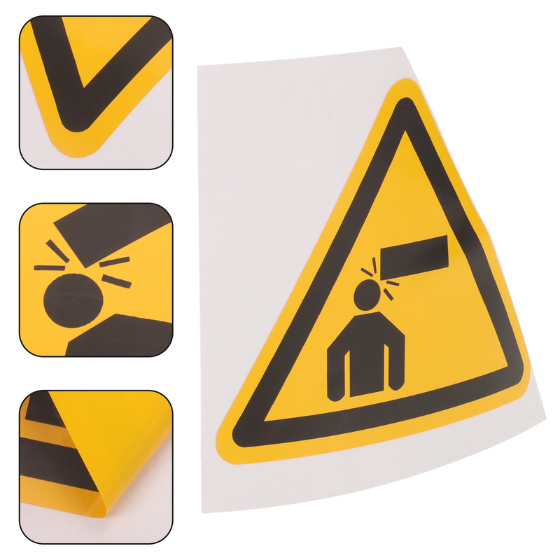 Señal de advertencia autoadhesiva Watch Your Sign, señal de advertencia de baja separación, pegatina de precaución Watch Your Sign