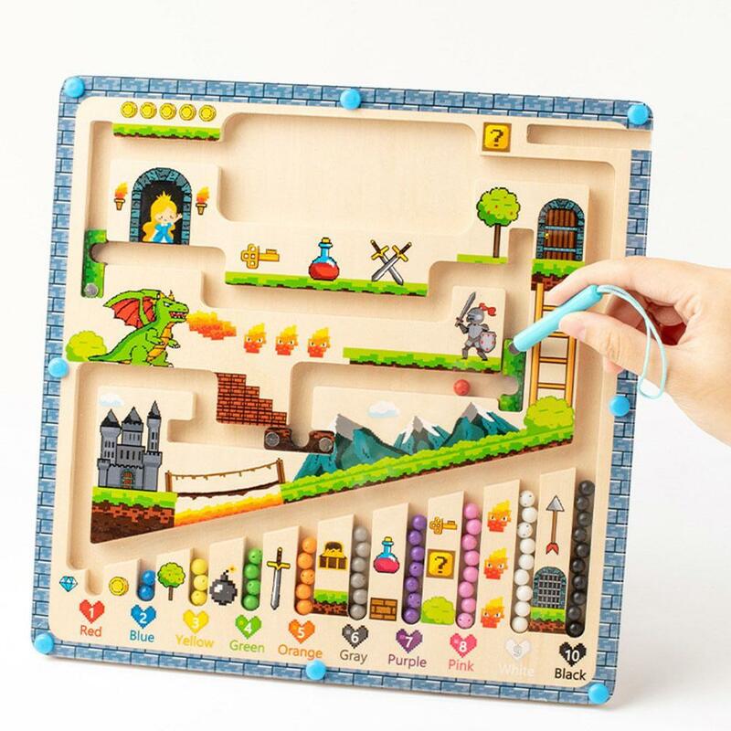 Animal Dinosaur Number Maze Montessori Toys For Baby Kids Wooden Puzzle Activity Board Learning Educational Counting Match Toys