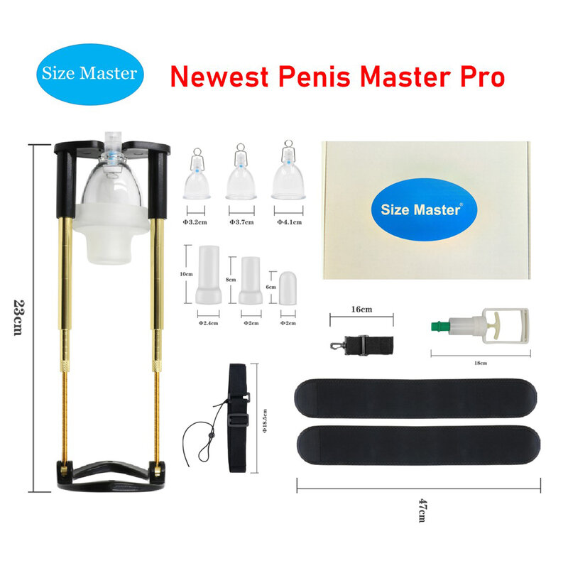 Best Penis Enlargement Device Penis Master extender with Vacuum cup Size Master Male Stretcher Dick Enlargers Device