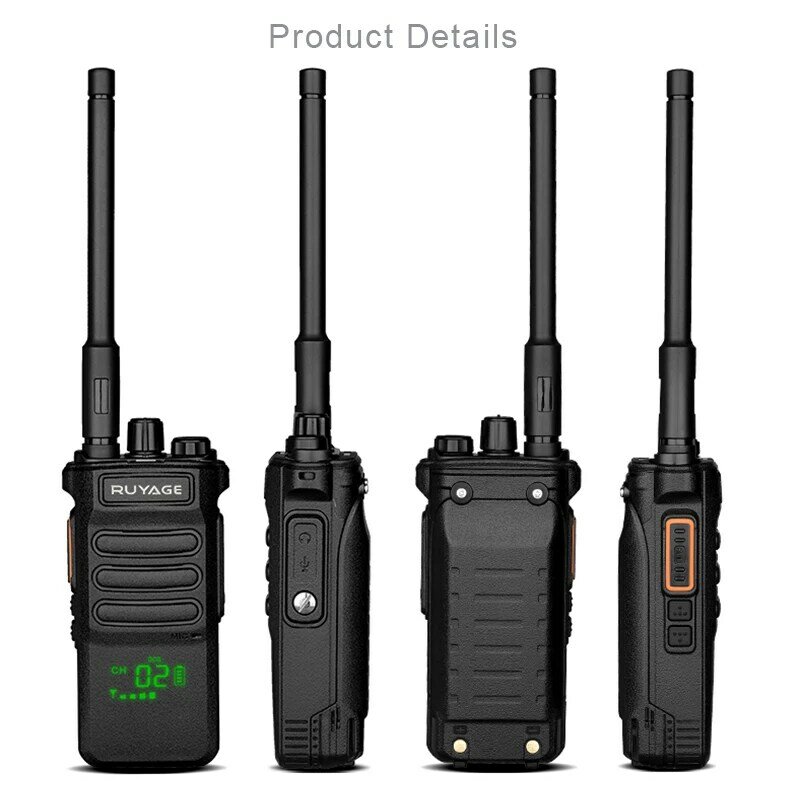 10w ruyage walkie-talkie de longa distância t8 walkie-talkies 1/ 2 pcs rádio bidirecional poderoso rádio portátil para caça