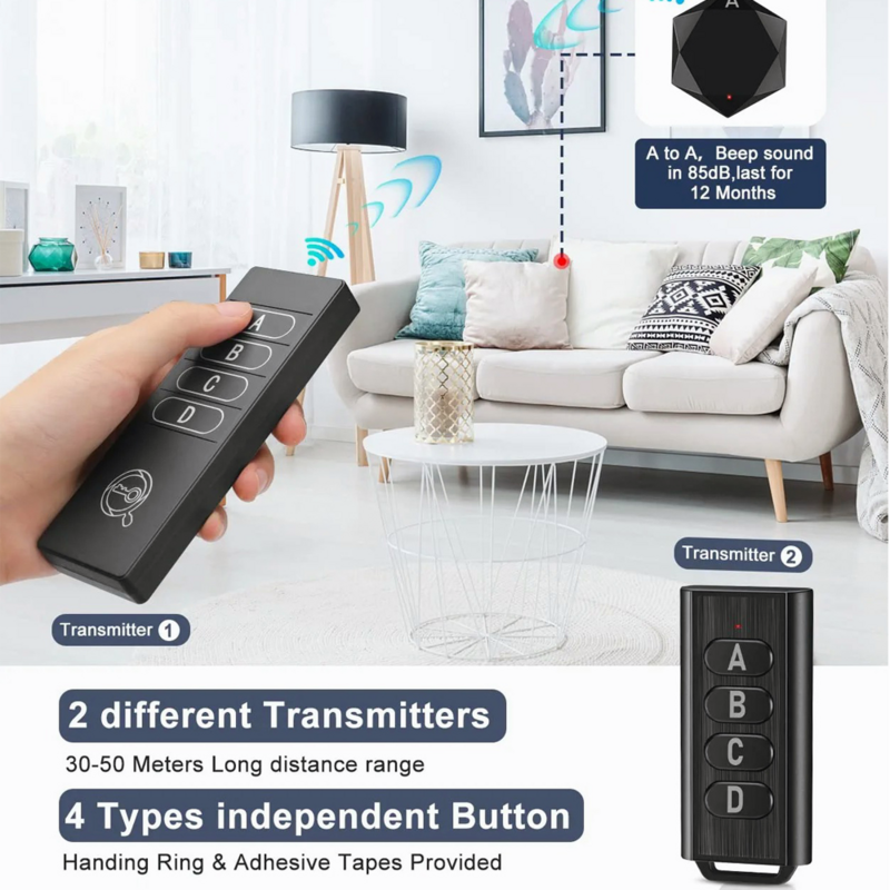 Elecpow Anti Lost Tracker Key Finder Locator Portable Wireless Smart Pet Wallet Tracker With 164ft Remote Control 4 Receivers
