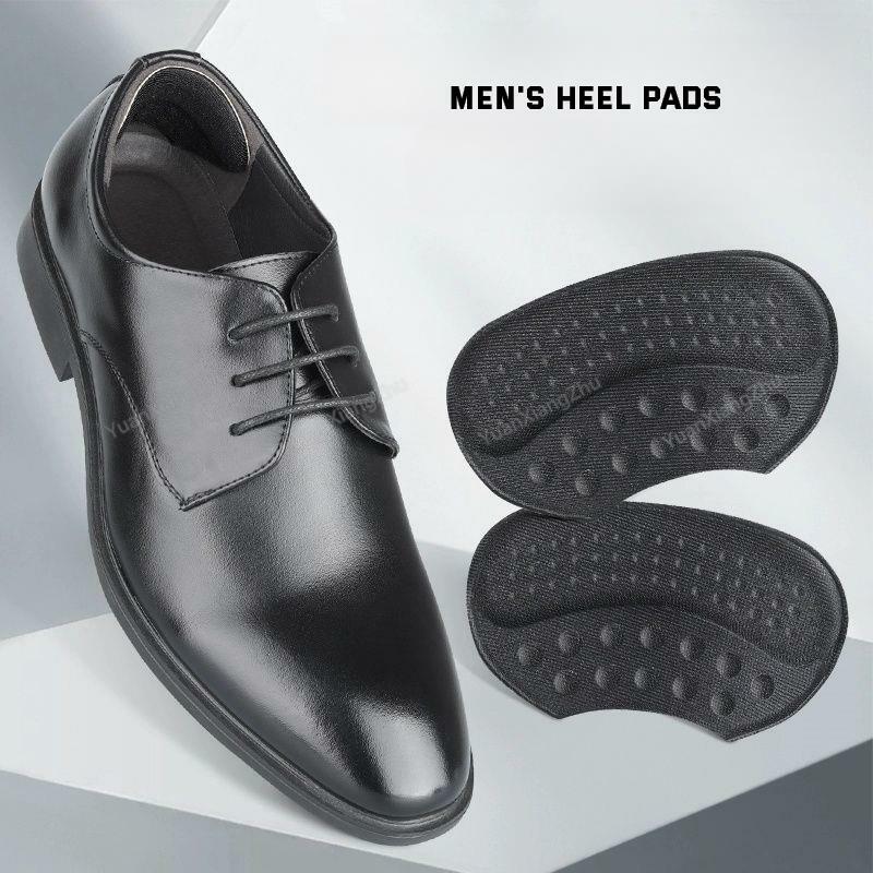 Pelindung tumit pria, 1 pasang pelindung hak untuk pria sol sol Anti aus kaki bantalan sepatu untuk hak tinggi Anti selip menyesuaikan ukuran aksesoris sepatu