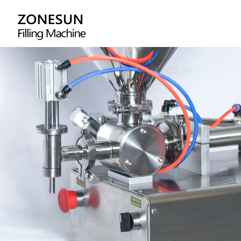 ZONESUN ZS-GTPC1 Pneumatic Paste Honey Filling Machine Bottle Filler Sauce Jam Chili Food & Beverage Machinery Packaging