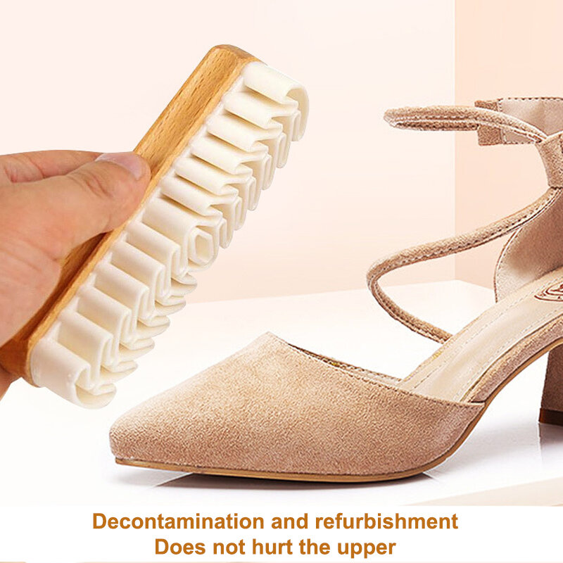 แปรงทำความสะอาดรองเท้าหนังกลับแปรงทำความสะอาดรองเท้าสำหรับวัสดุขัดหนังรองเท้า/รองเท้า/กระเป๋าเครื่องทำความสะอาดยางลบและรีเฟรช