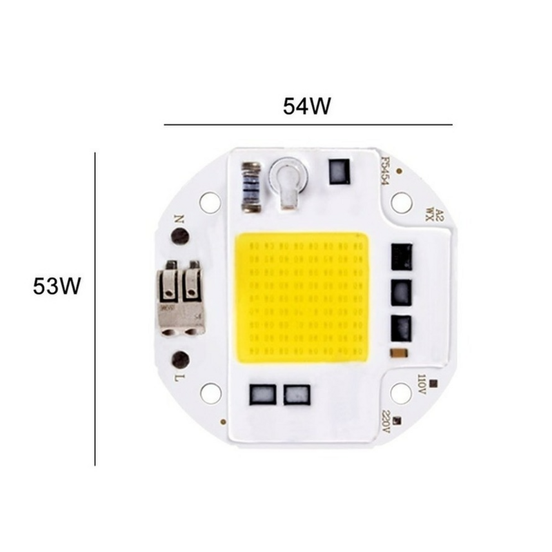Chip LED COB Daya Tinggi 100W 70W 50W Gratis Pengelasan untuk Lampu Sorot Lampu Sorot 220V 110V Manik-manik Lampu Terintegrasi Aluminium Putih Hangat