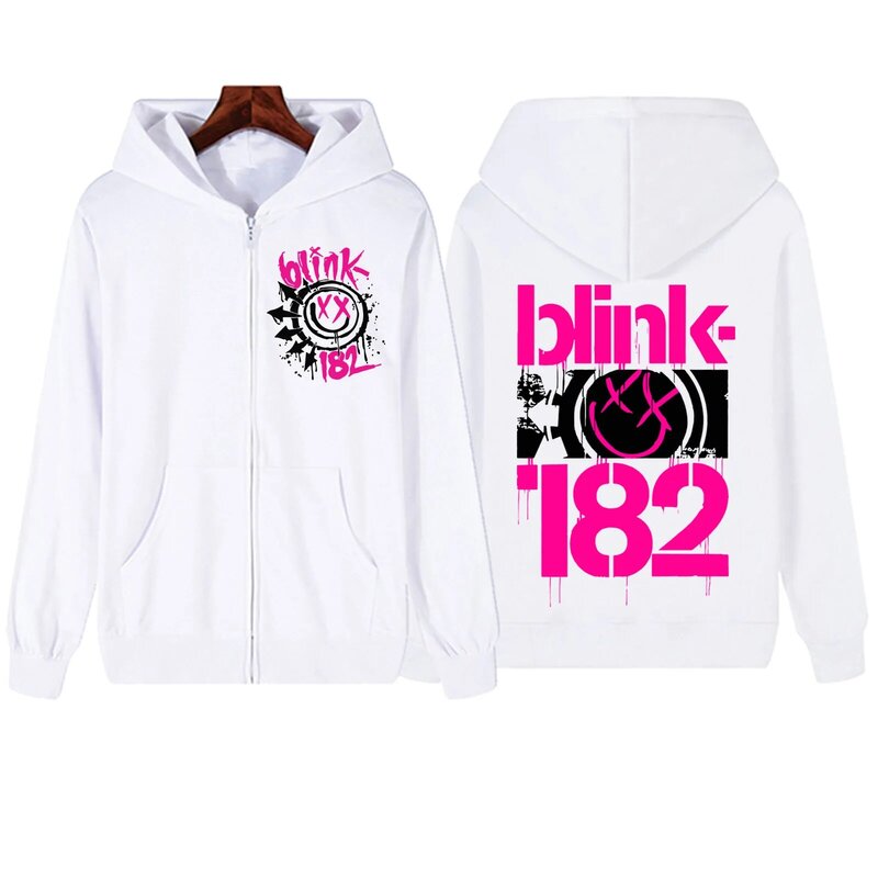 Blink 182 The World Tour Zipper Hoodie, Harajuku Pullover, Tops moletom, Streetwear