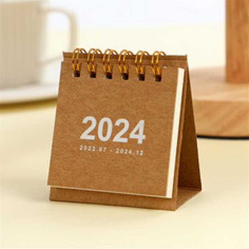 Настольные мини-календари, 4 шт, январь 2024-декабрь 2024 года, карманный календарь