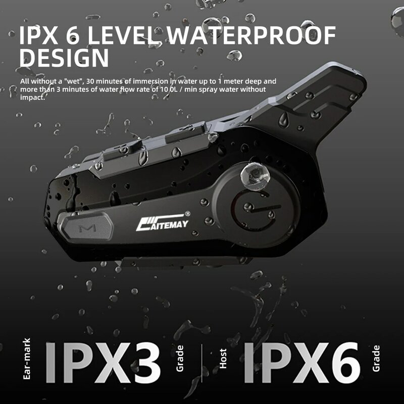 X1 Plus interkom w kasku motocyklowym zestaw słuchawkowy Bluetooth wodoodporny Moter Interphone dla 2 jeźdźców 1000M Interphone Communicator