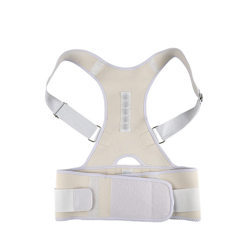 Volta postura corrector terapia magnética clavícula volta straightener ombro suporte cinta lombar cinto correção ajustável