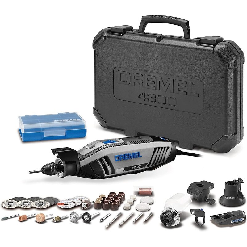 4300-5/40 High Performance Rotary Tool Kit with LED Light- 5 Attachments & 40 Accessories- Engraver, Sander, and Polisher